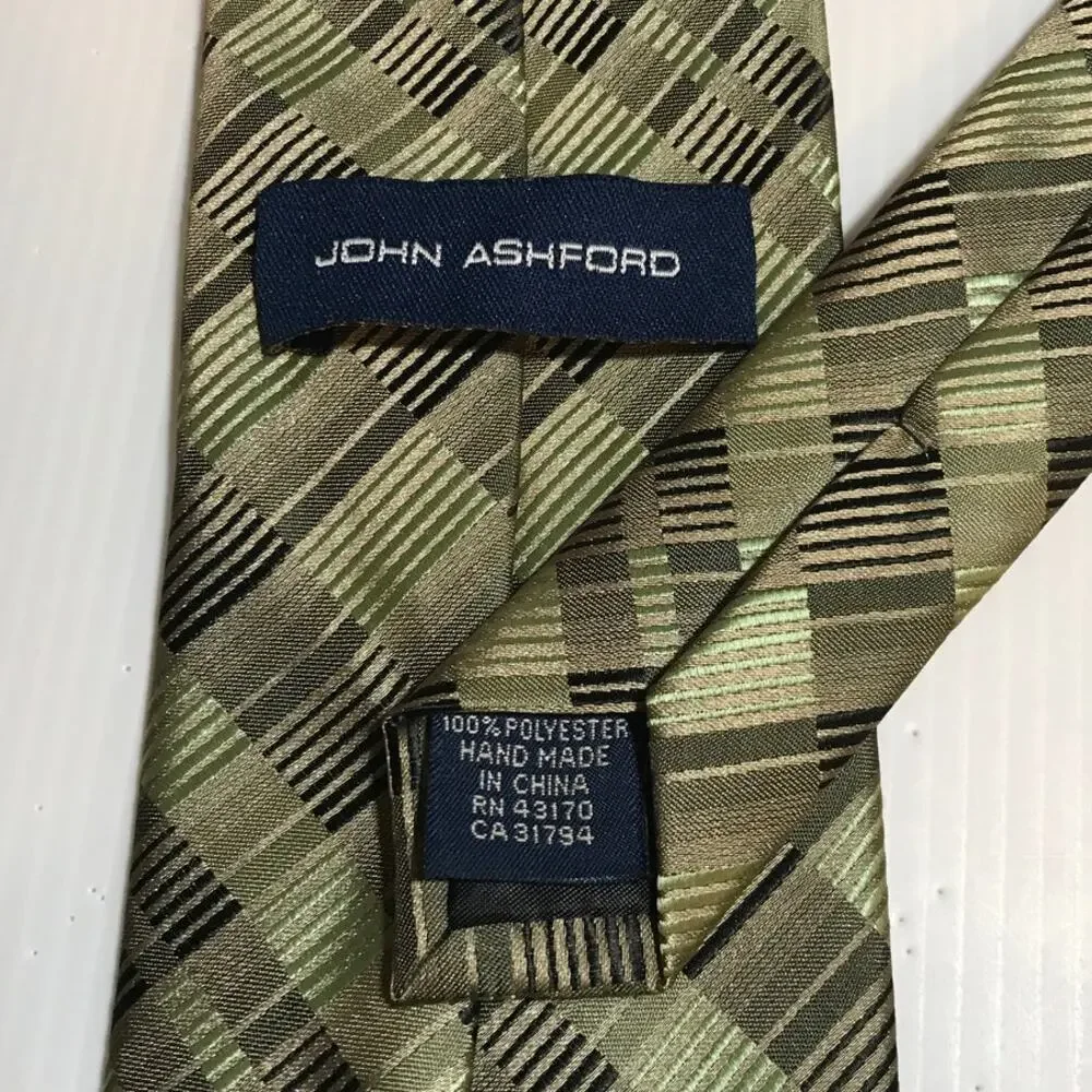 John Ashford Geometric Classic Wide Necktie